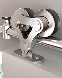 الفولاذ المقاوم للصدأ انزلاق الباب الخشبي المزدوج الأسطوانة عدة الأجهزة