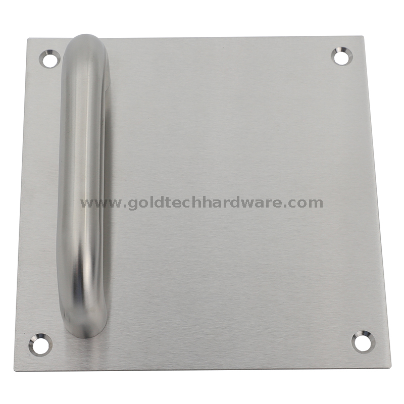 مقبض سحب من الفولاذ المقاوم للصدأ 115 مم ولوحة دفع 160 × 160 × 2.0 مم زاوية مربعة 160 × 160 لوحة تثبيت مرئية E100V-E4