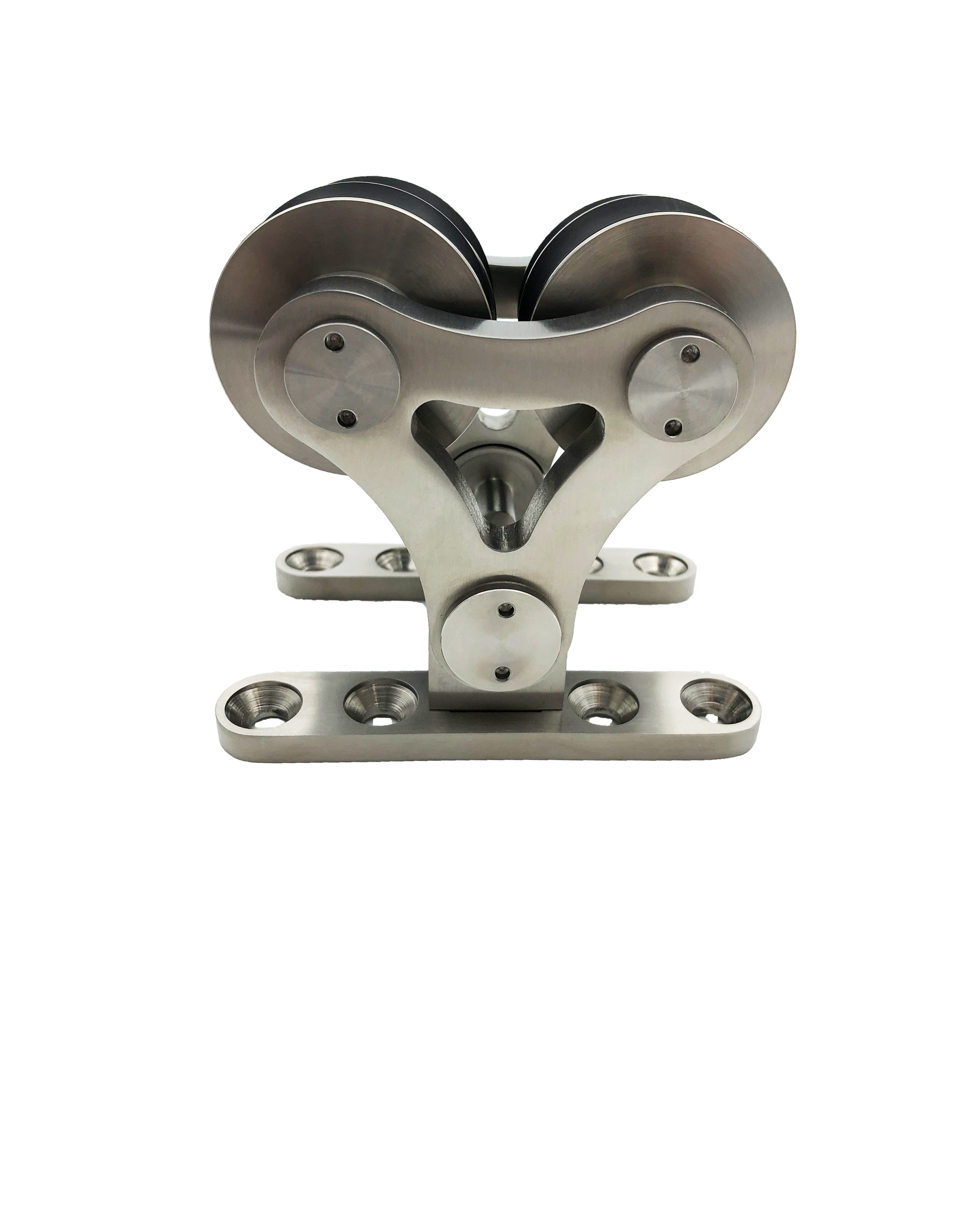 طقم باب منزلق من الفولاذ المقاوم للصدأ بكرات مزدوجة I104