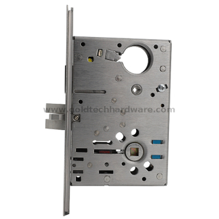 SUS304 American ANSI/BHMA A156.13 قفل باب نقر مدرج في قائمة UL B213 وظيفة قفل المهجع أو الخروج 