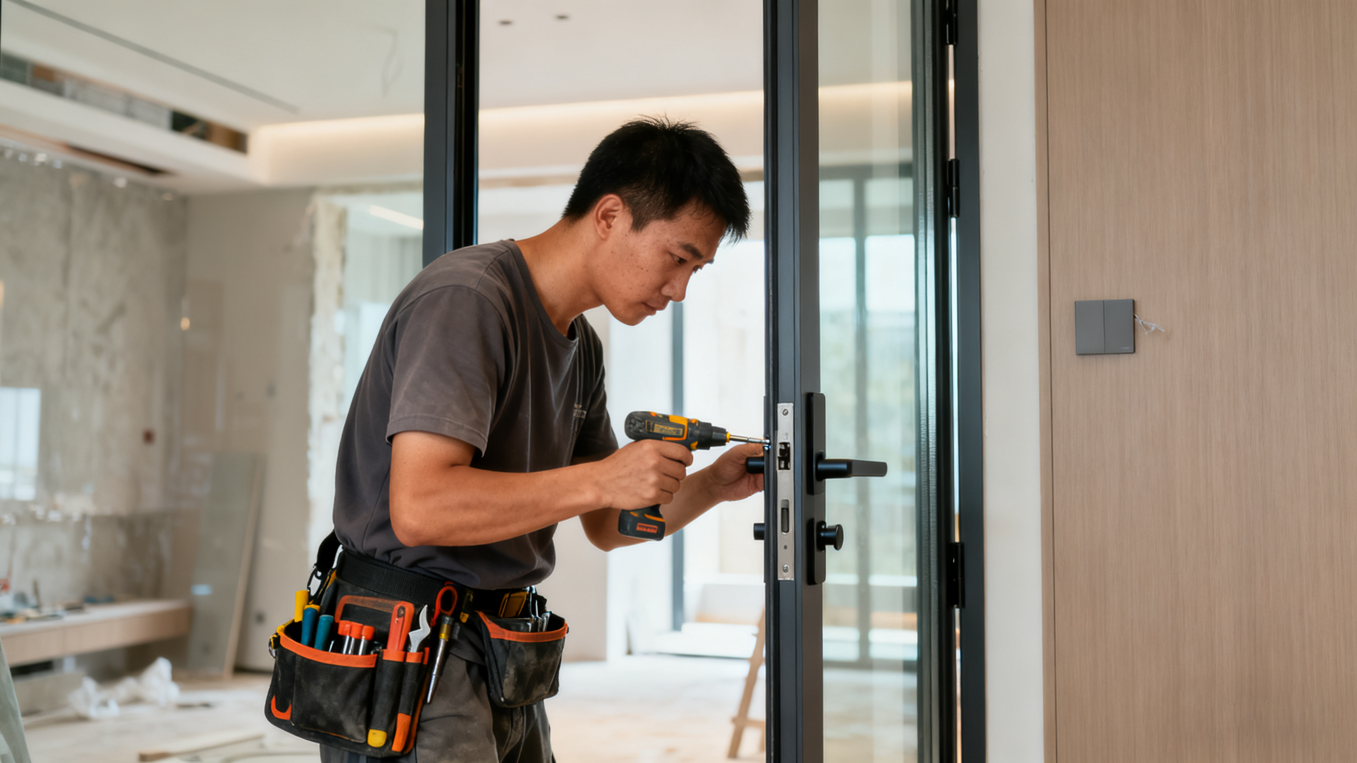 أقفال الأبواب الزجاجية