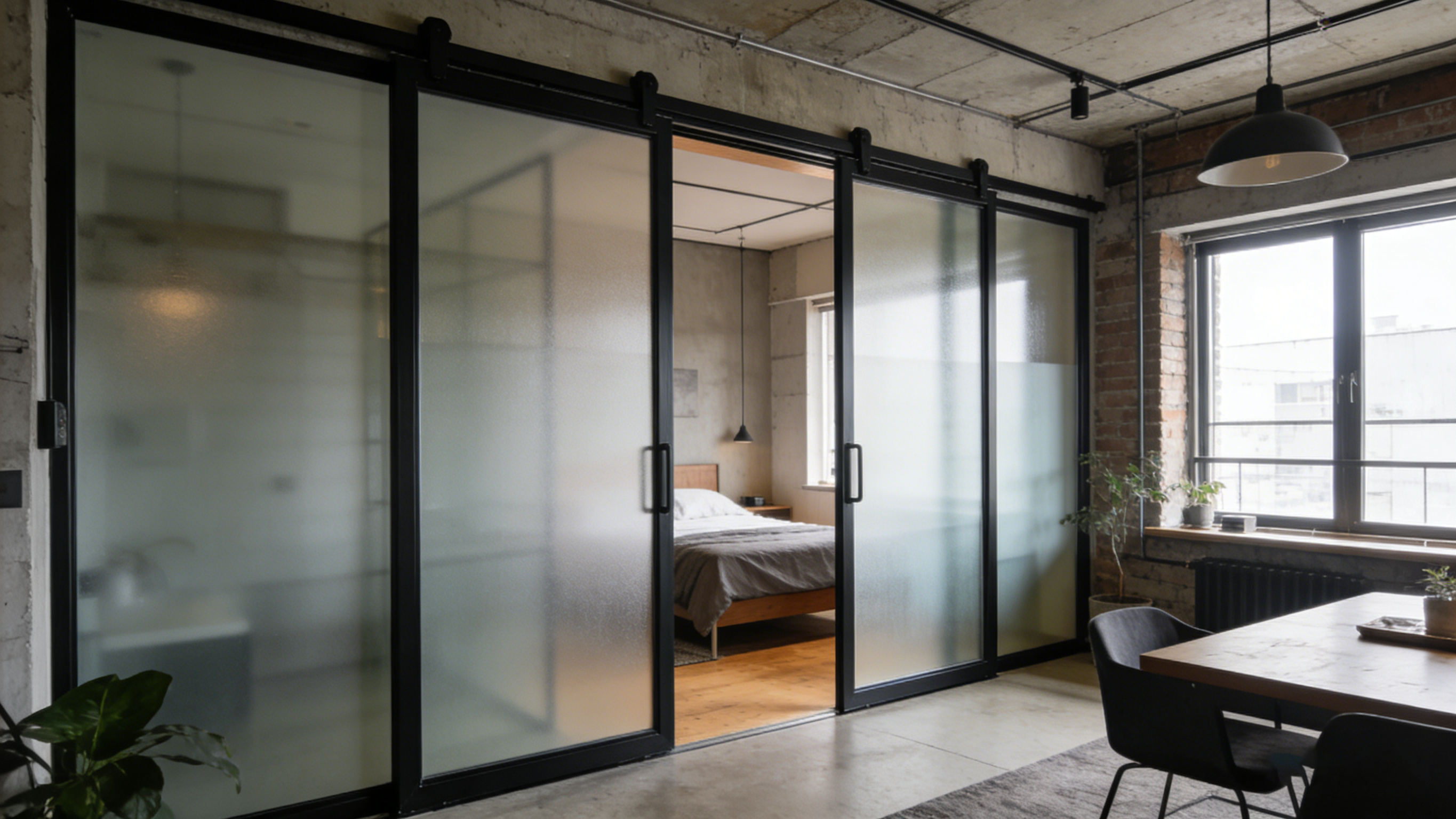 قفل الباب الزجاجي