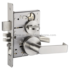 F20 وظيفة المكتب الأمريكية ANSI/BHMA A156.13 UL المدرجة في قائمة نقر Lockset B320 مع أسطوانة تقليم رافعة ديدبولت وإبهام